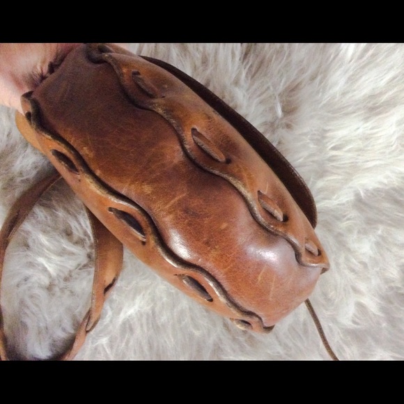 SALE🌺 Vintage Hippie Boho Leather Hand Tooled Bag - Picture 5 of 8